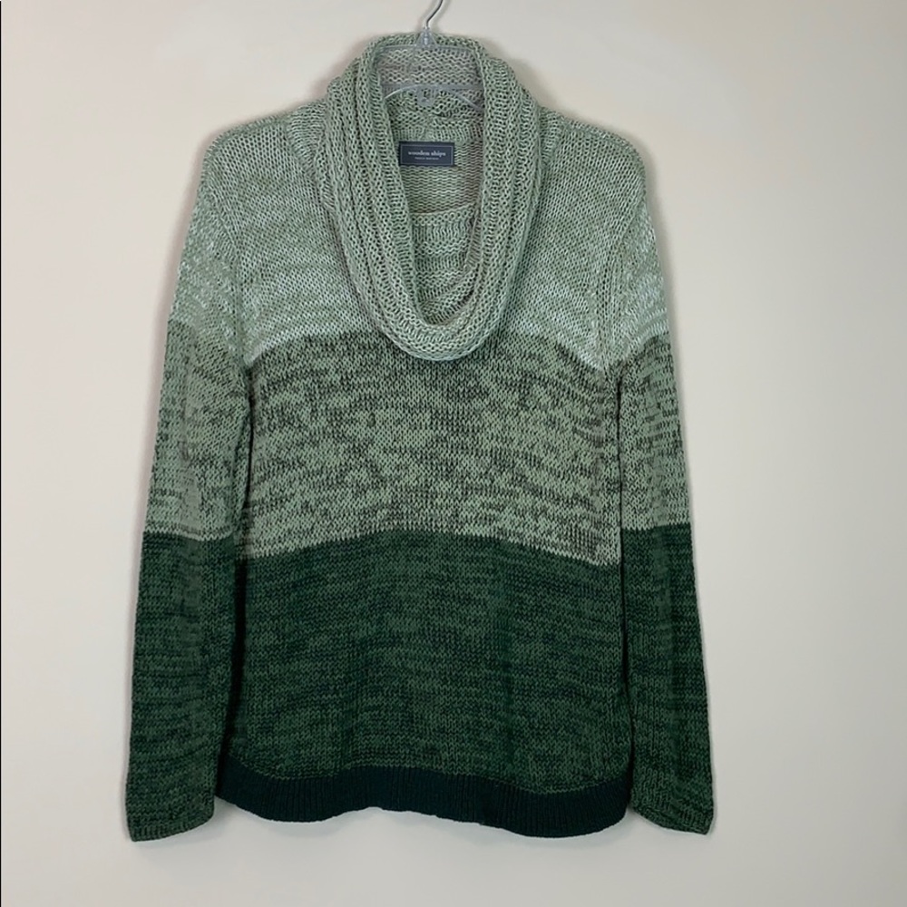 Wooden Ships Small/Medium Green Oversize Sweater